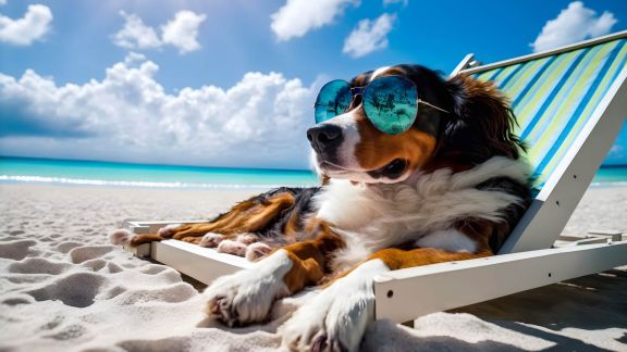 Hund am Strand: Sorgenfreie Lieferung